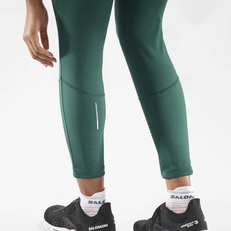 Green Salomon Cross Run 25'' Women's Running Tights | IE HS9023